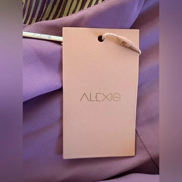 Alexis Leina Purple and Green Halter Mini Dress - Picture 12 of 14